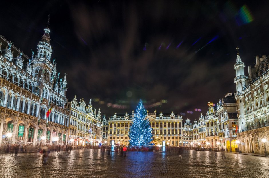 Бельгия Гранд плас Рождество