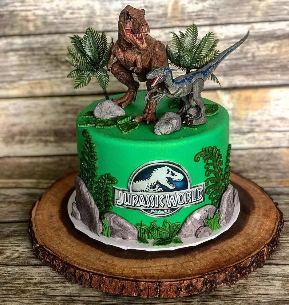 Торт на свадьбу с динозаврами