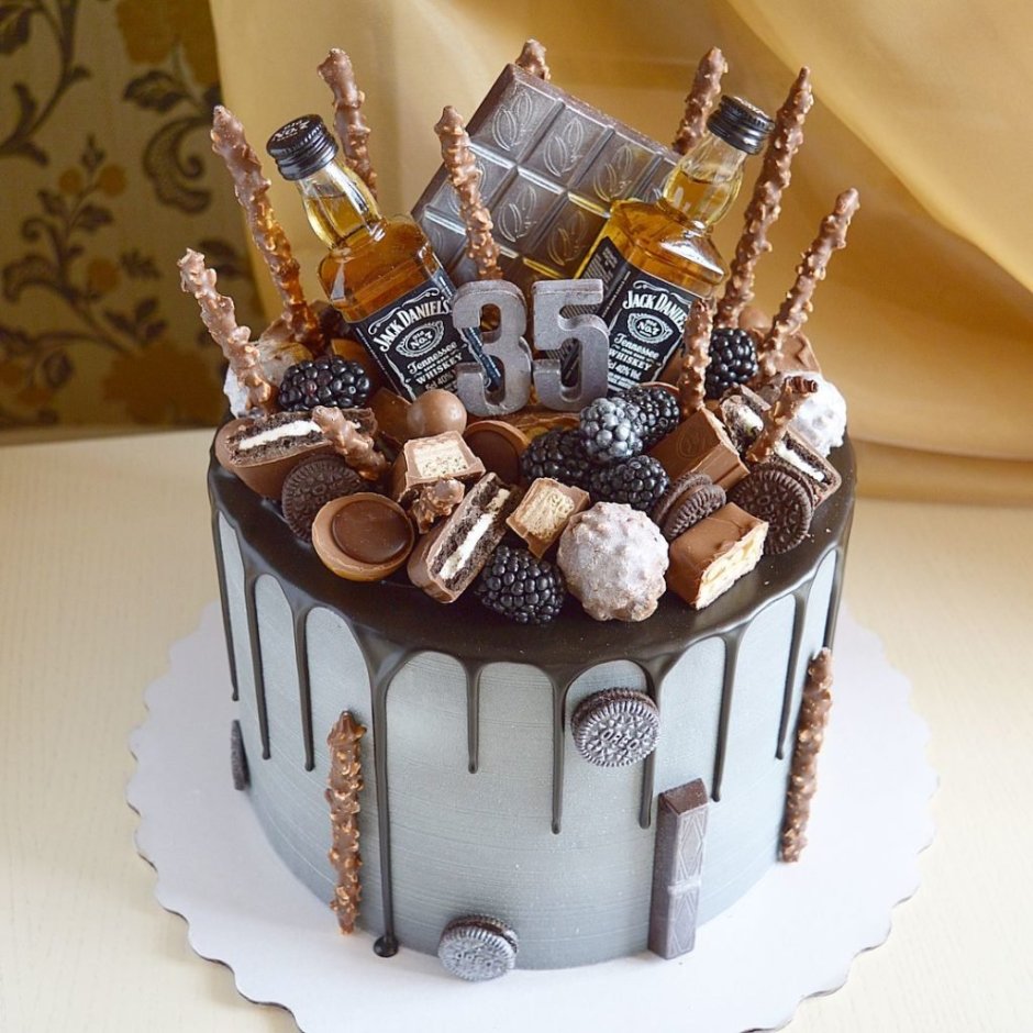 Украшение торта для мужчины на день рождения