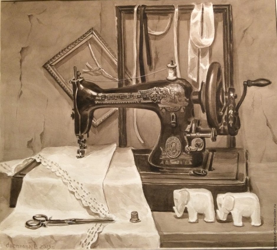 Натюрморт со швейной машинкой