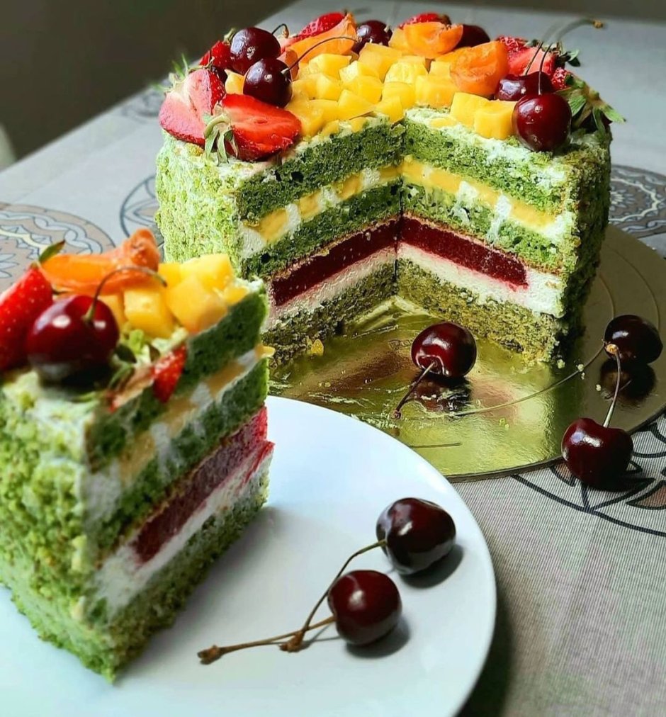 Самый вкусный зеленый торт