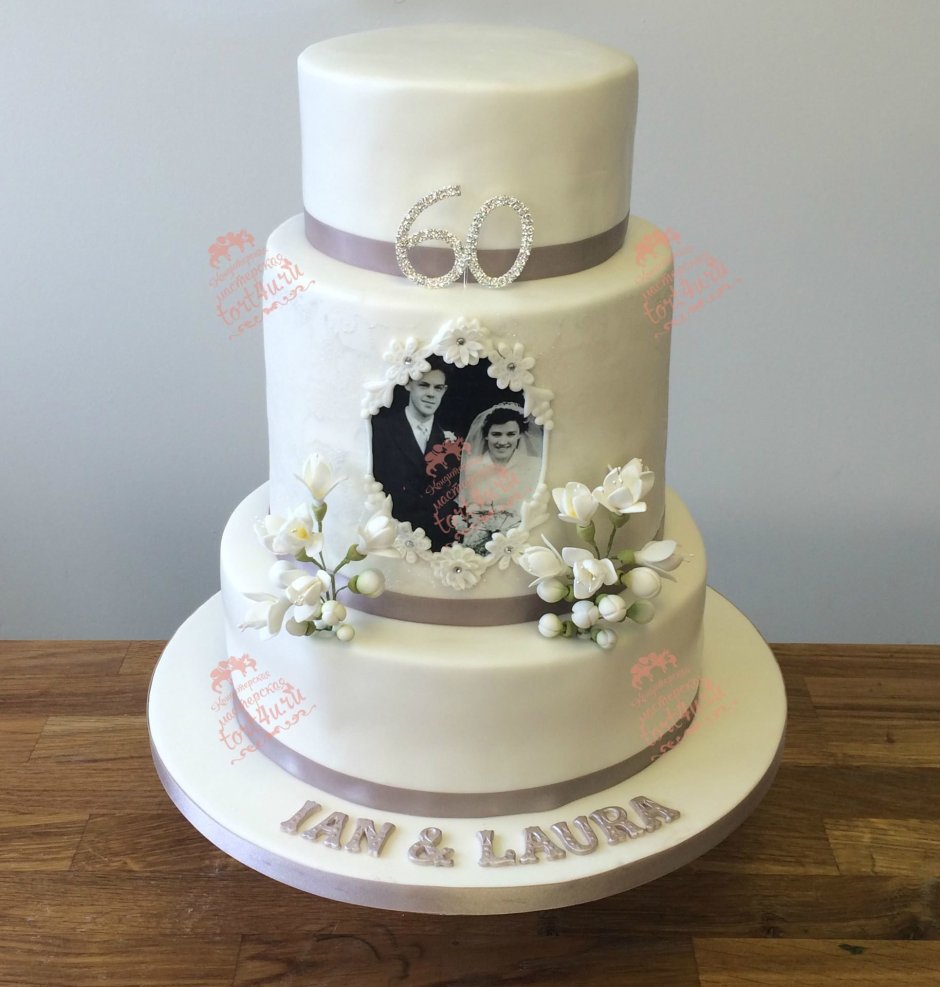 Торт на юбилей свадьбы 60 лет