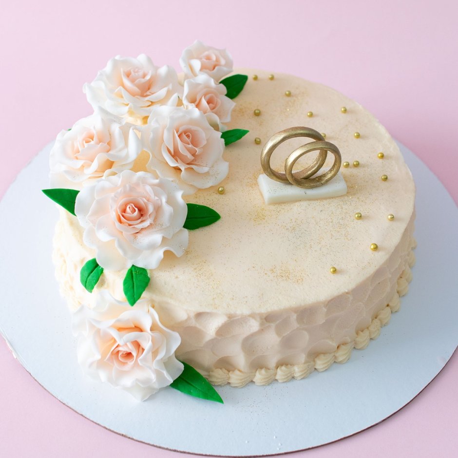 Свадебный торт на бриллиантовую свадьбу