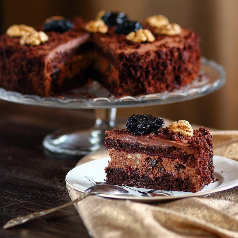 Шоколадный торт «чернослив в шоколаде»