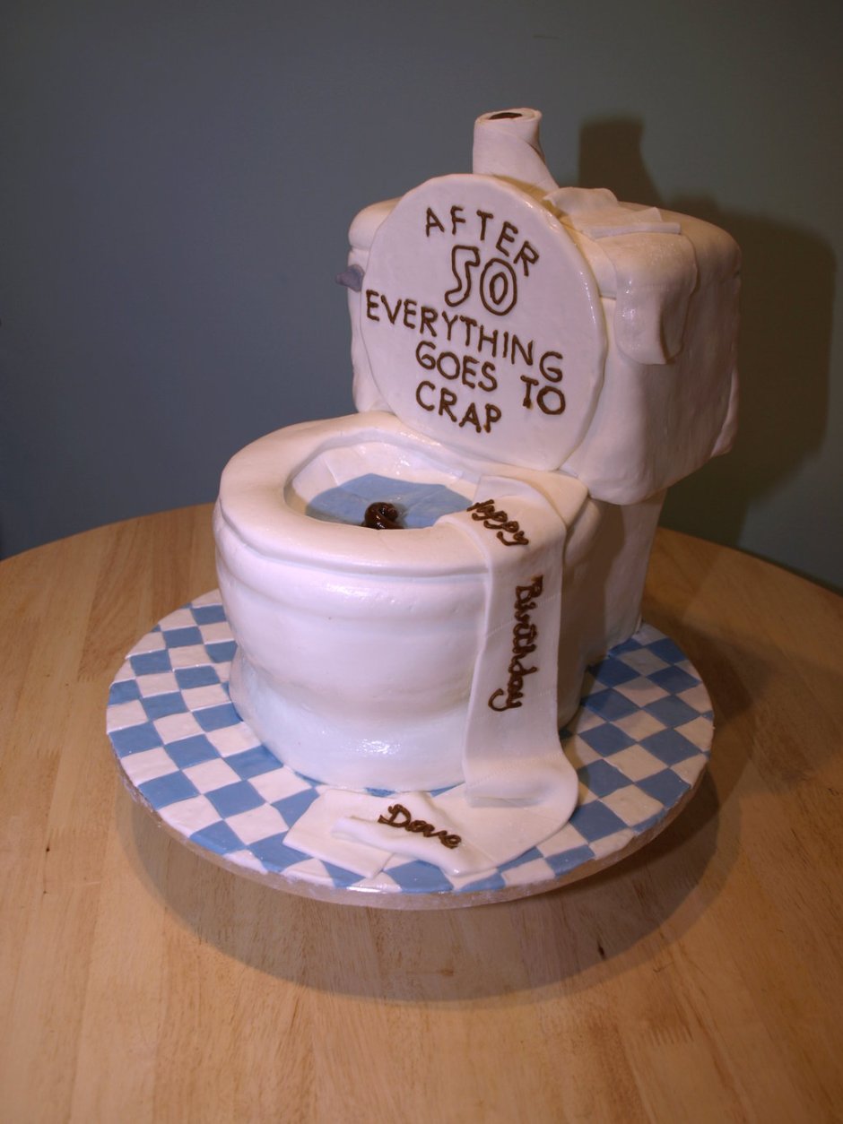 Торт в виде туалета