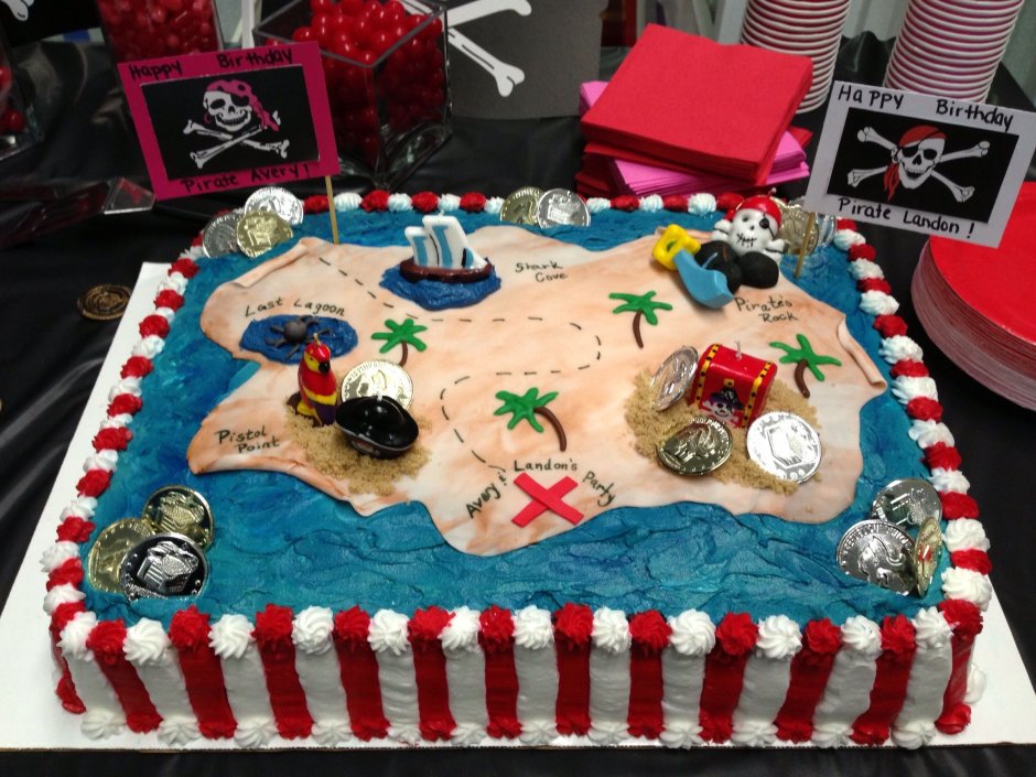 Торт на пиратскую вечеринку