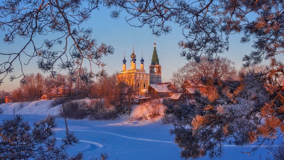 Храм Ивановской области зима