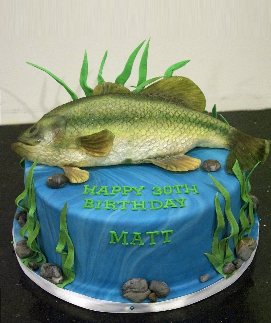 Торт для рыбака на день рождения
