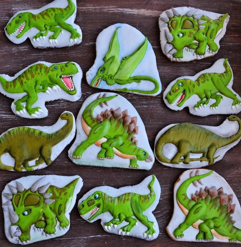 Имбирные пряники динозавры