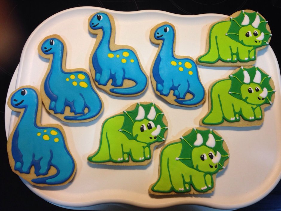 Трафарет динозавра для торта