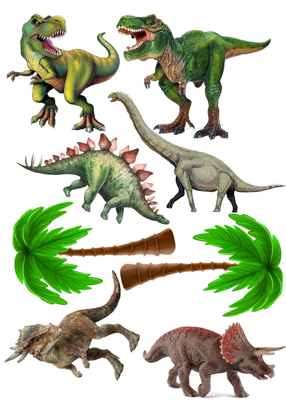 Динозавры на вафельной бумаге