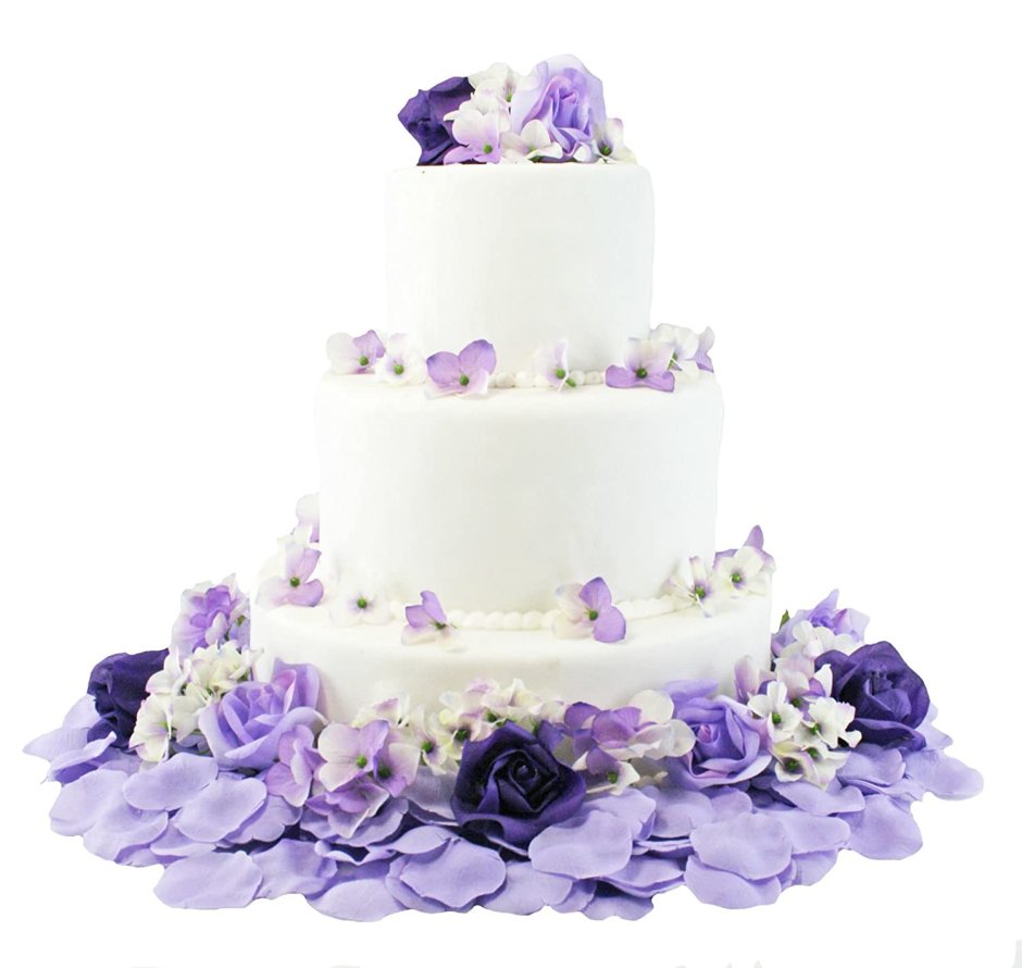 Лавандовый торт на свадьбу двухъярусный