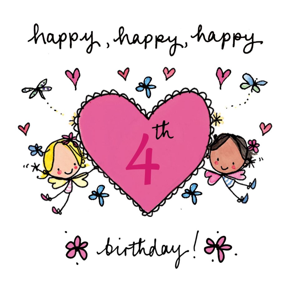 Happy Birthday 4 years girl
