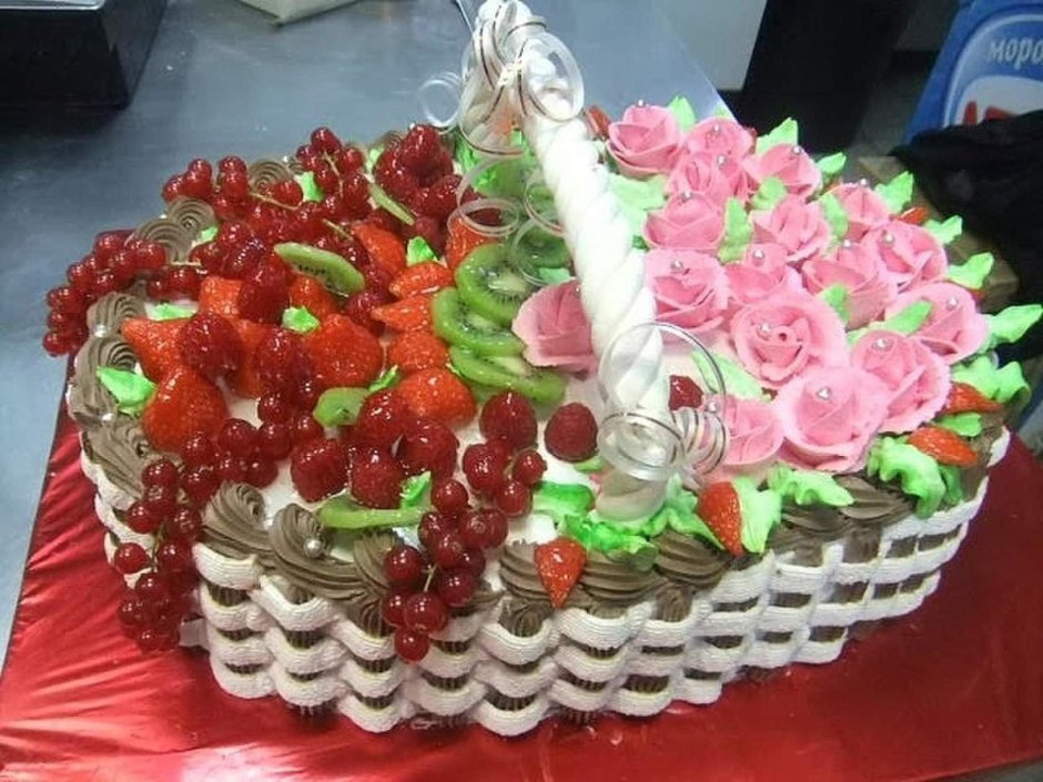Торт Туесок с ягодами