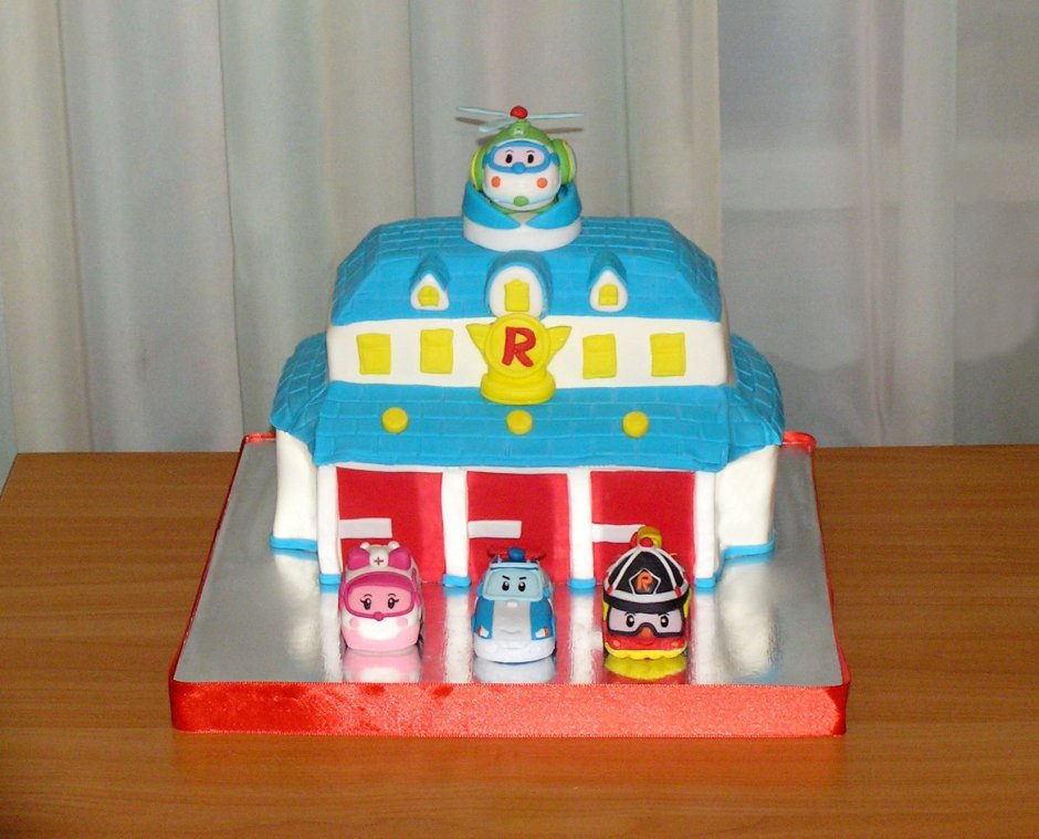 Торт Поли Робокар для мальчика 4 года