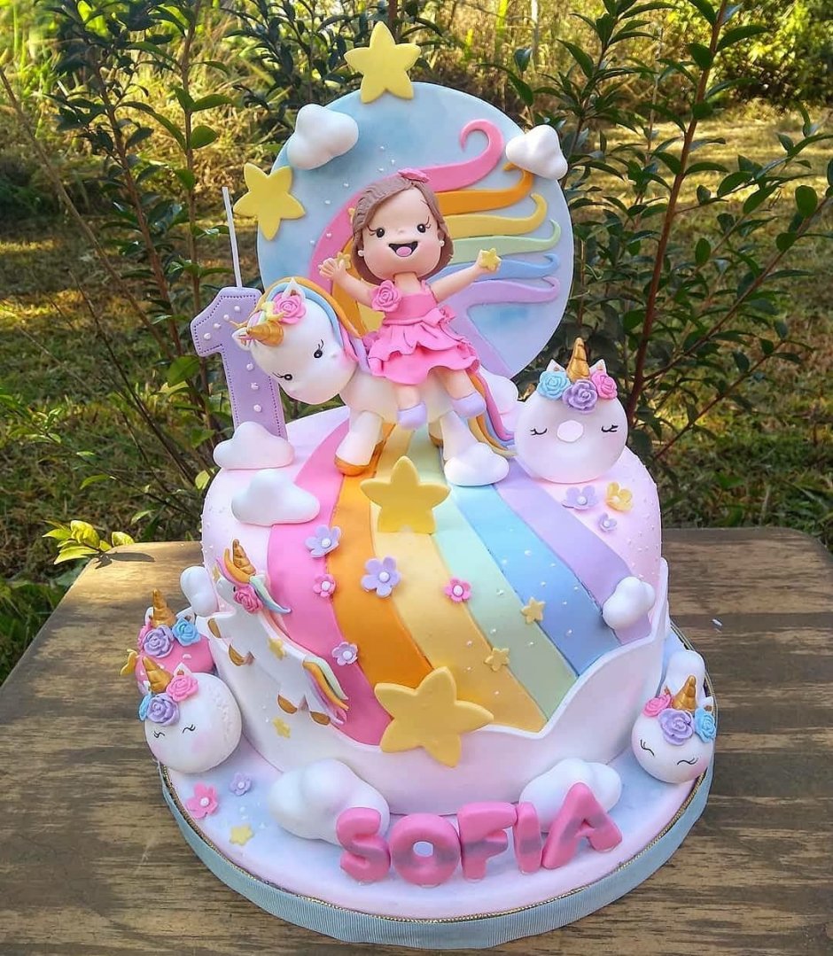 Тортик Единорожка для девочки 4 года