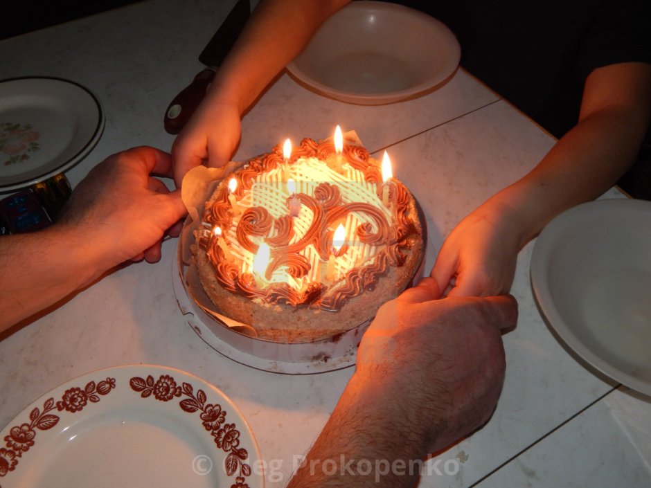 Черепаха тортик со свечами