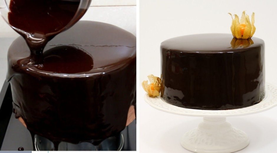 Глазурь из темного шоколада для торта