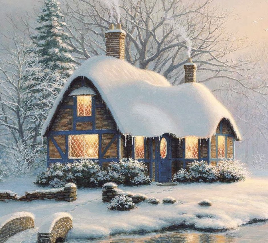 Сказочный домик зима