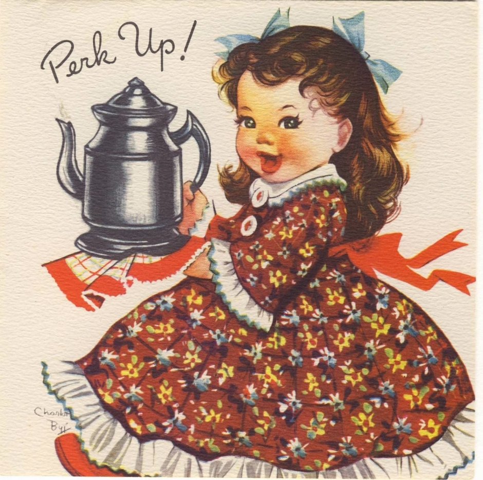 Старинные открытки с кофе