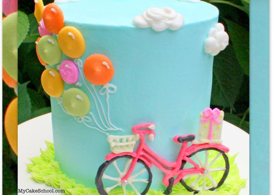 Велосипед с цветами иллюстрация