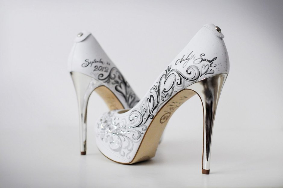 Расписные Свадебные туфли