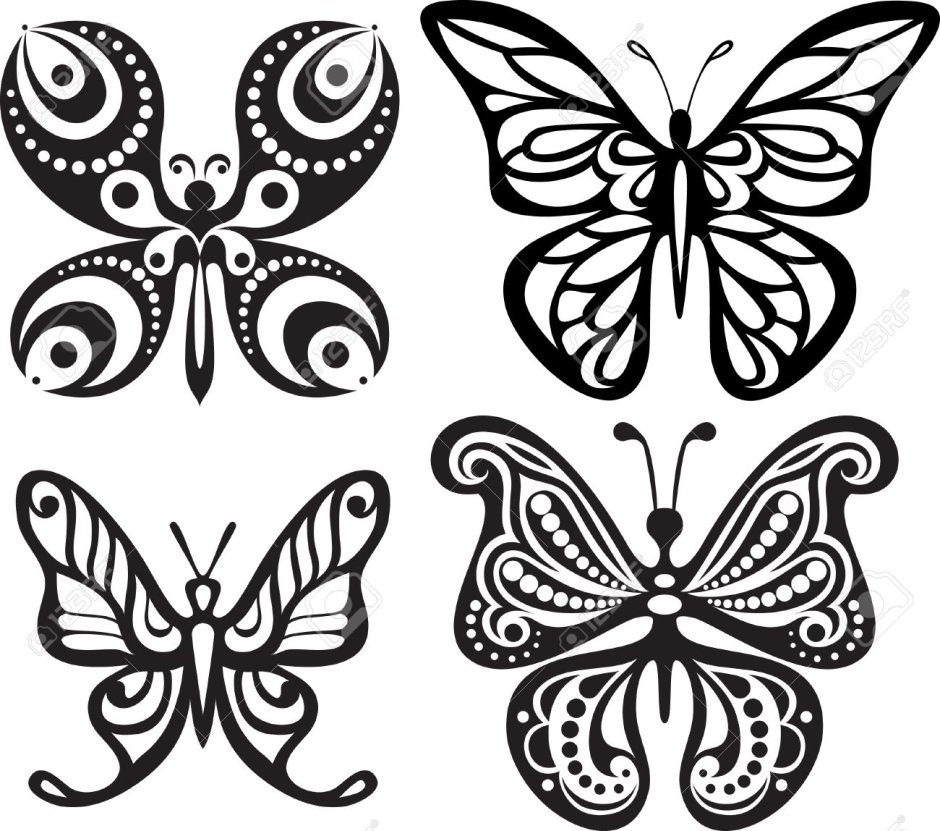 Орнамент для шоколада бабочка