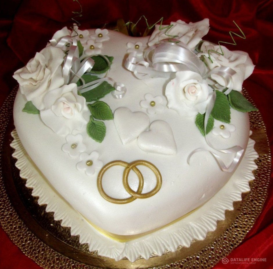 Торт на свадьбу одноярусный