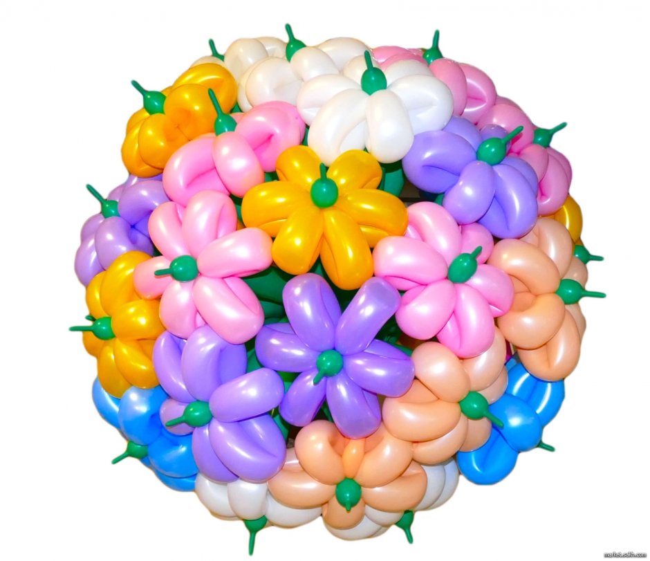 Воздушные шары и цветы