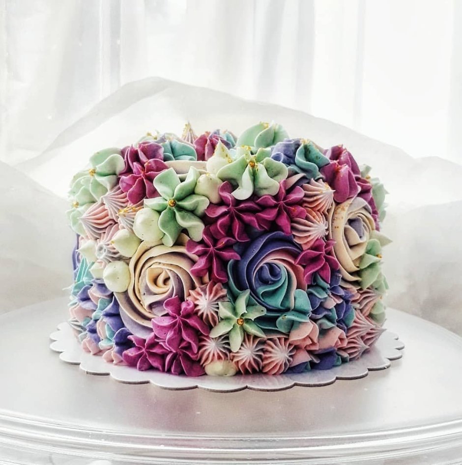 Мини тортики с цветами