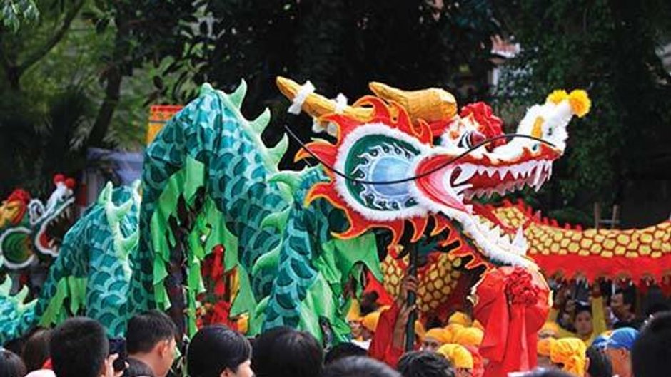 Парад драконов в Китае