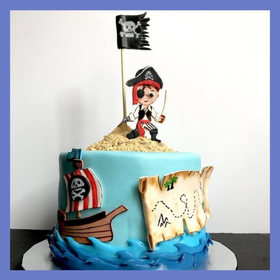 Украшение торта в пиратском стиле