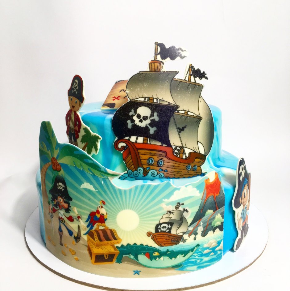 Детский торт пиратский