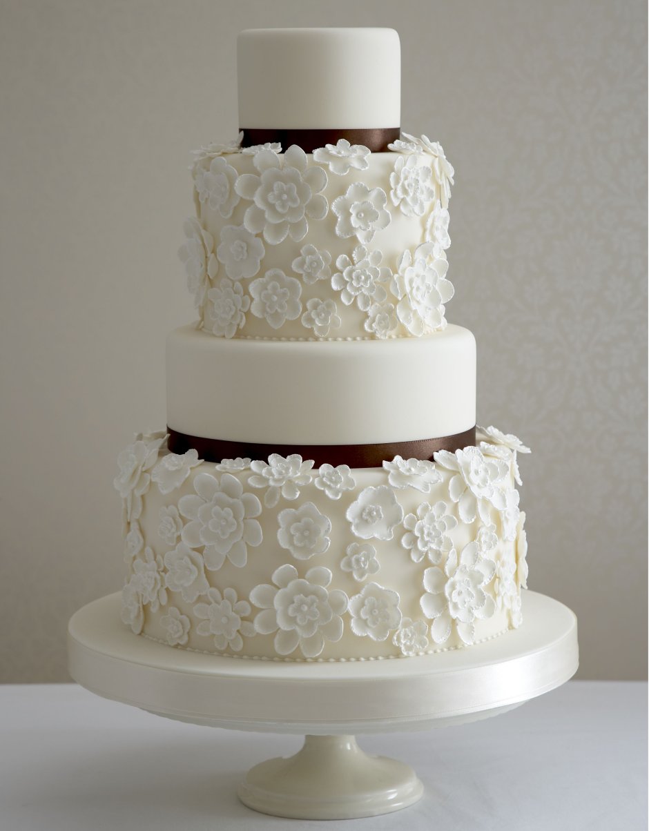 Торт на кружевную свадьбу