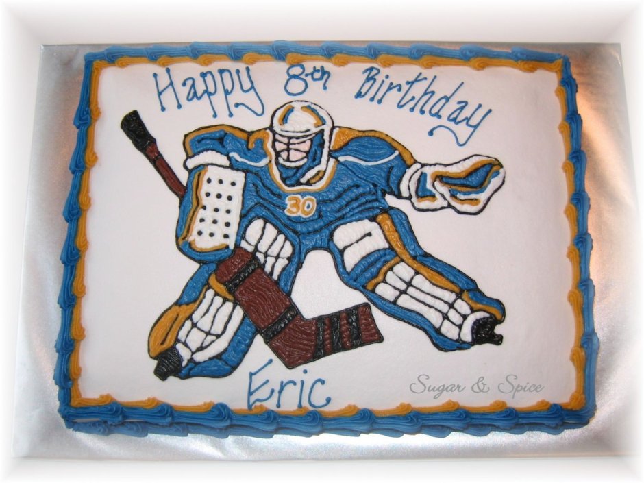 Торт для вратаря хоккея
