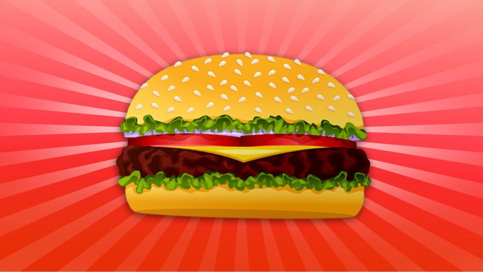Гамбургер наклейка