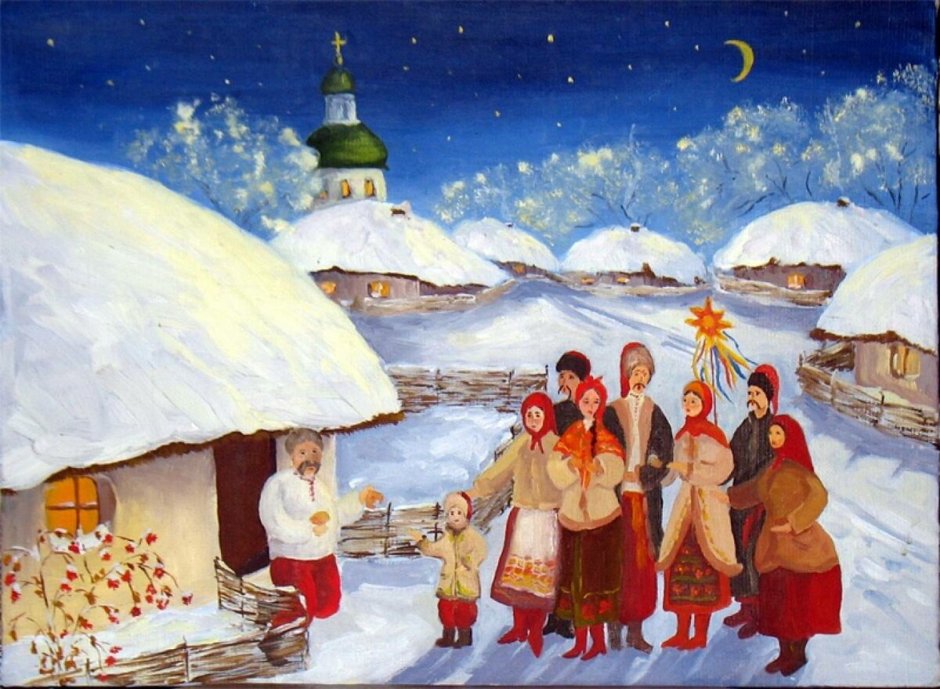 Коровин Константин Алексеевич (1861 - 1939) зимняя деревня.