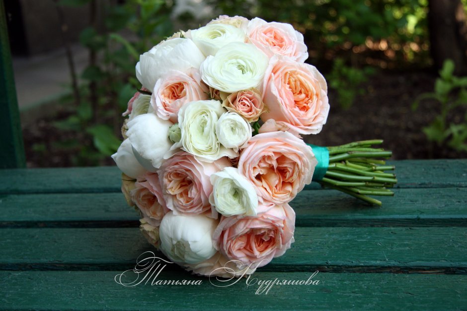Дэвид Остин роза свадебный букет