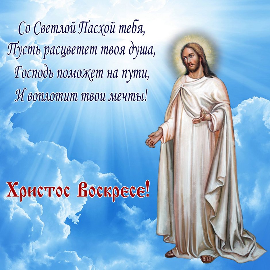 С Пасхой Христос воскрес