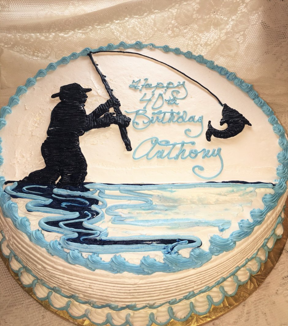 Торт для мужчины рыбака