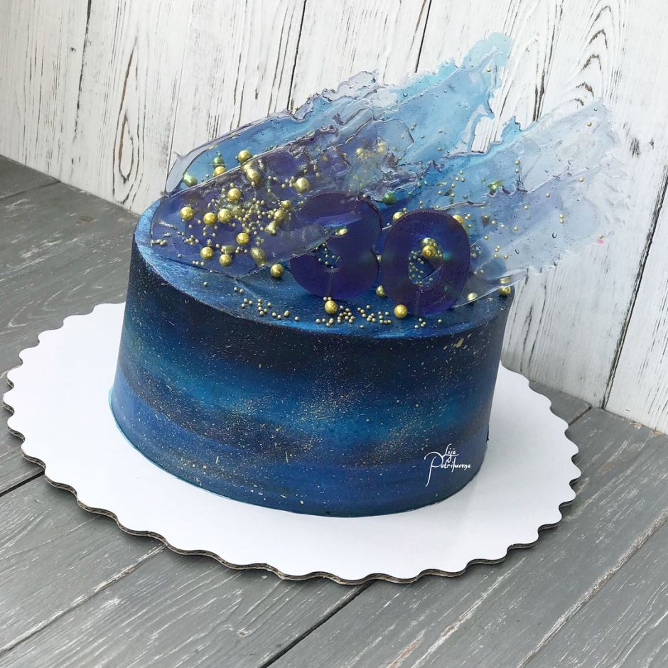 Торт космос с голубикой
