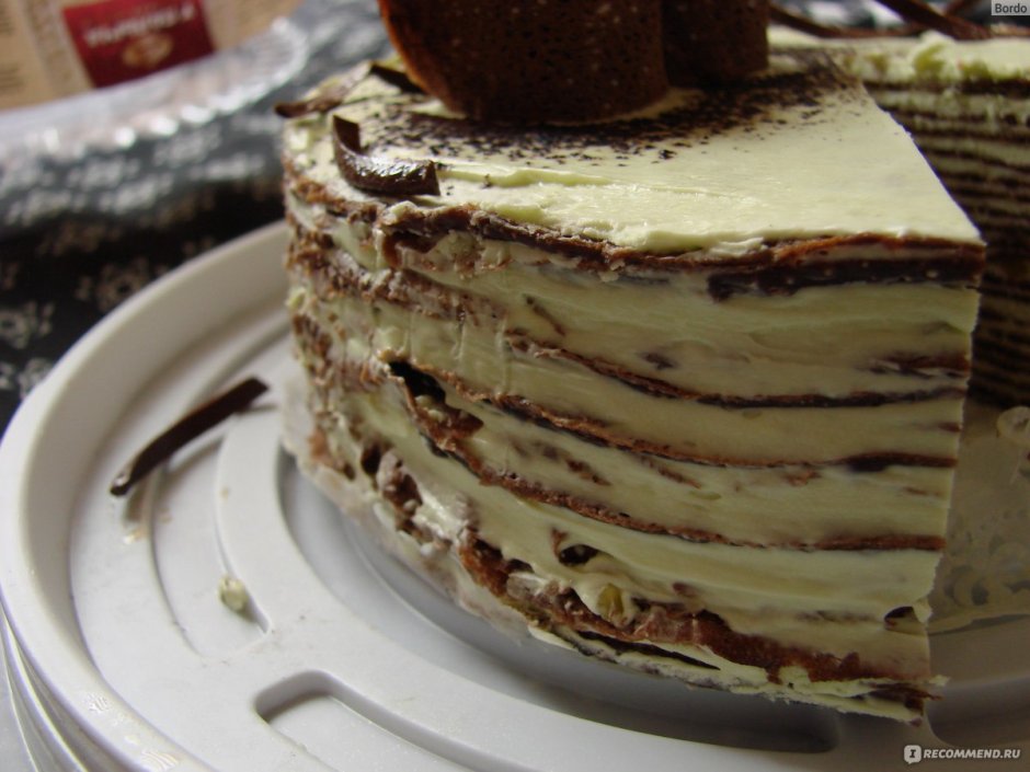 Фисташковый блинный торт Крепвиль