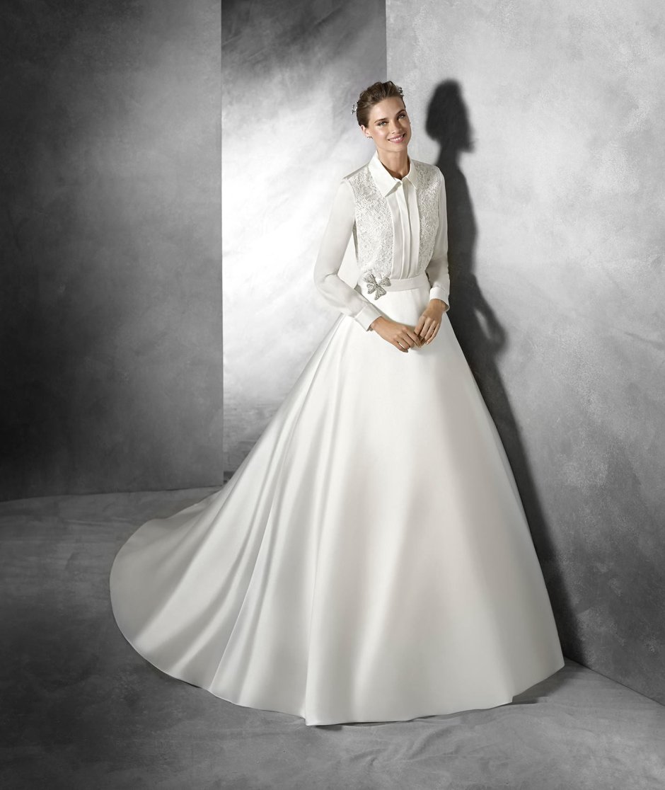 Свадебное платье рубашечного стиля
