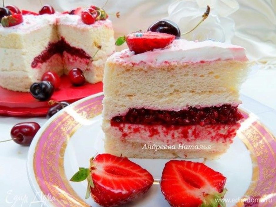Торт малиновый пломбир Алина Макарова