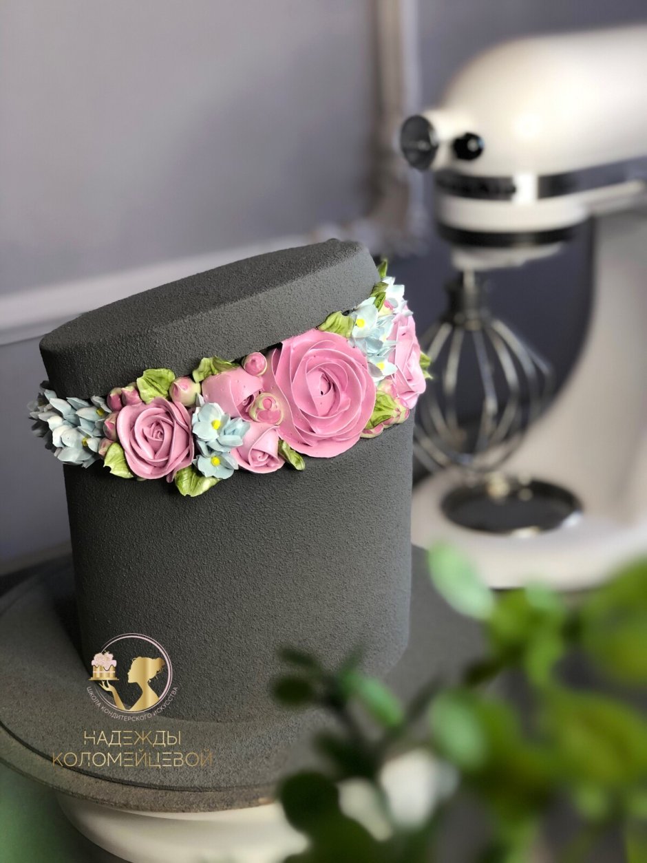 Торт коробка с цветами