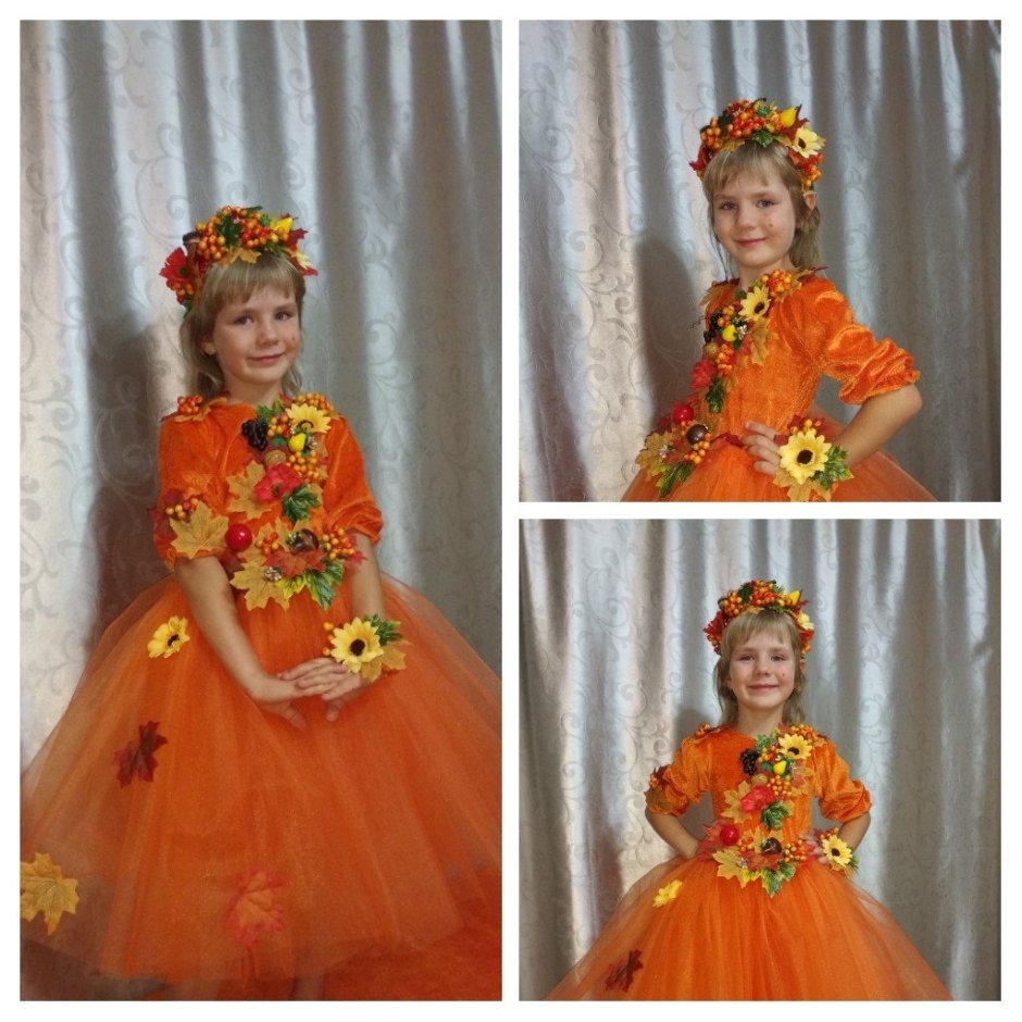 Платье на праздник осени в детском саду для девочки