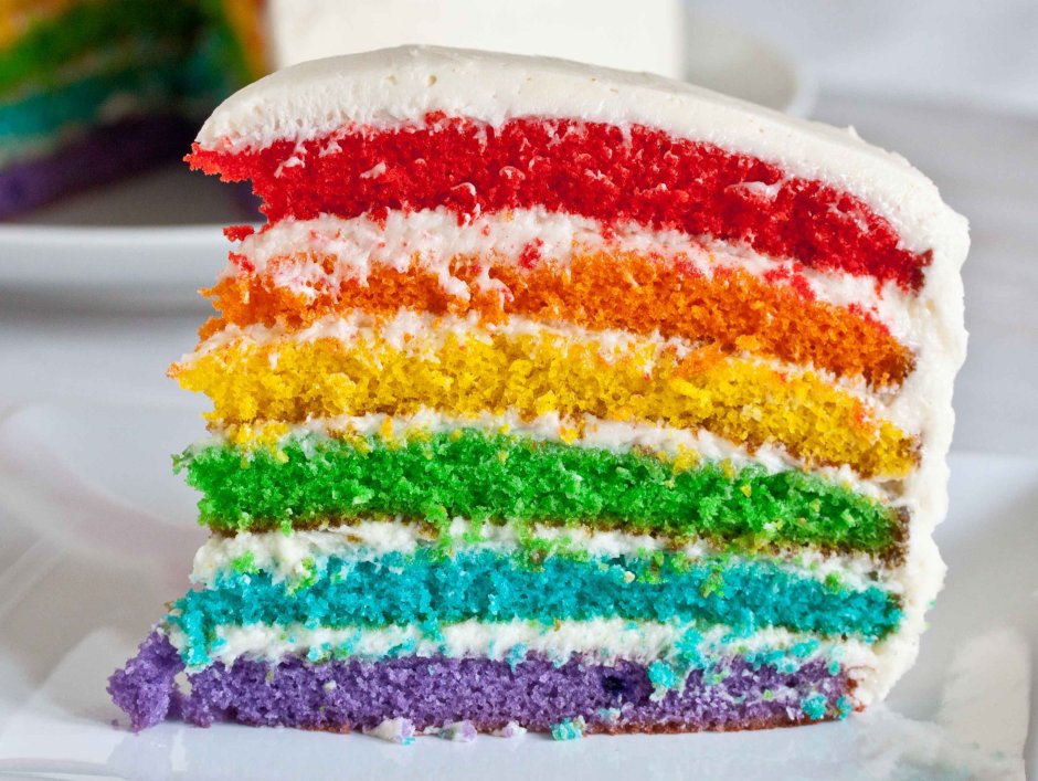 Торт разноцветный