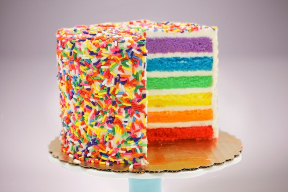 Радужный торт для девочки 10 лет