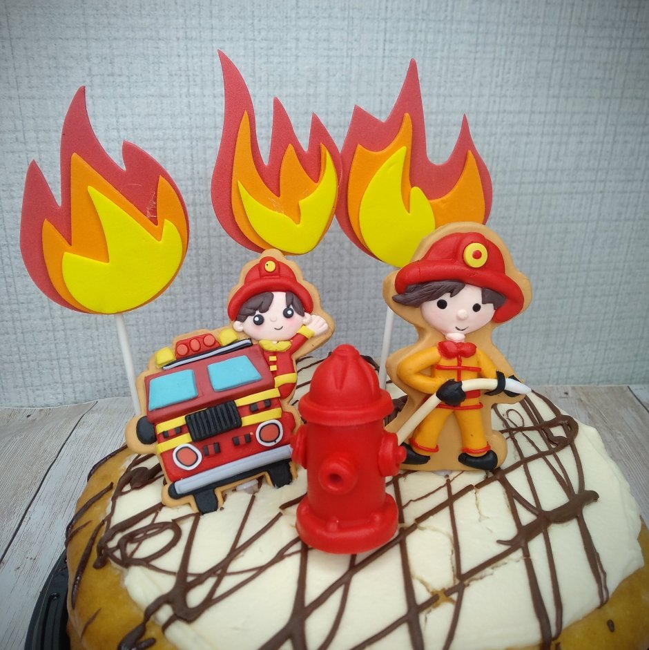 Картинки на торт пожарнику