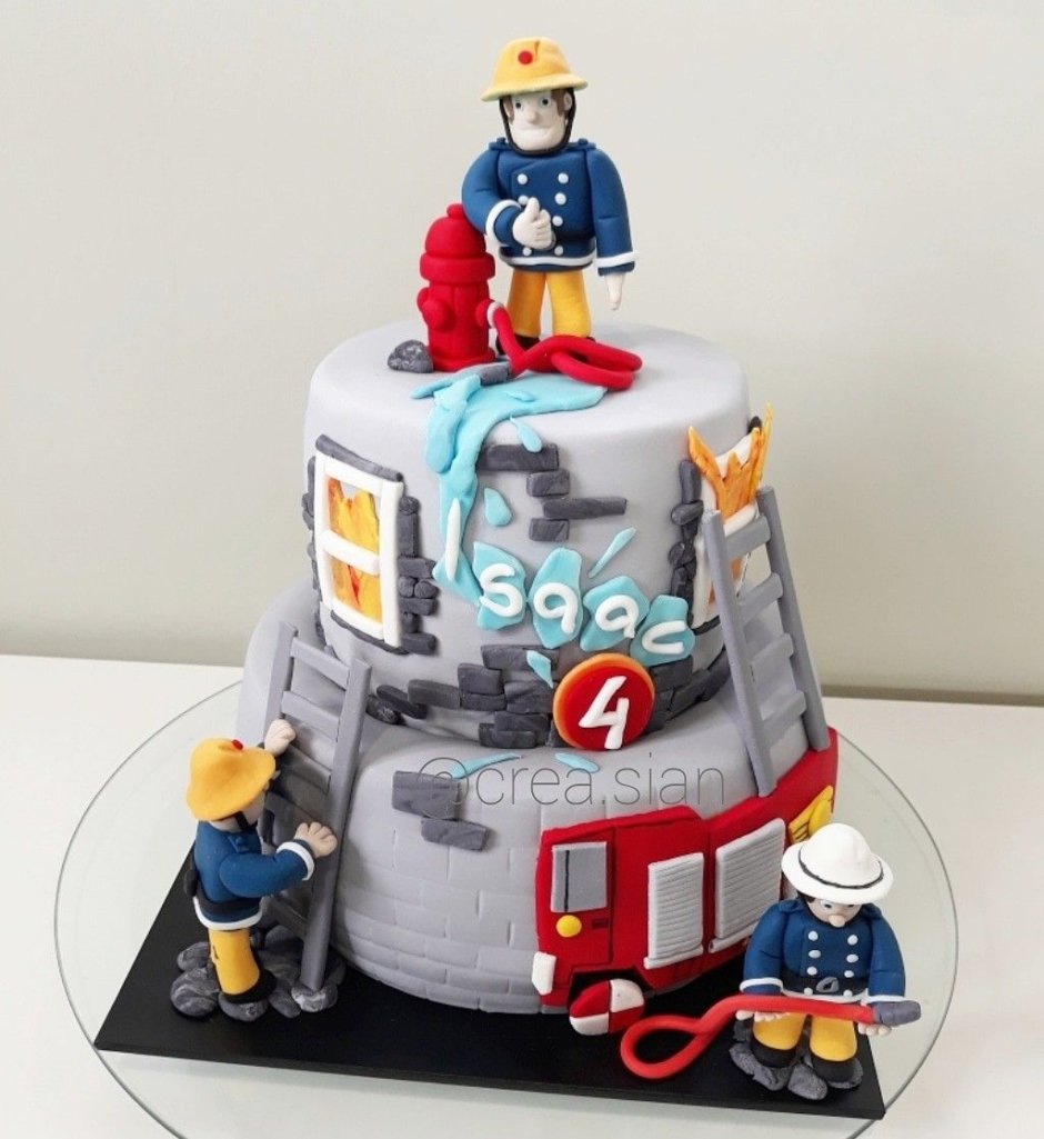 Пожарный Сэм торт 4 года